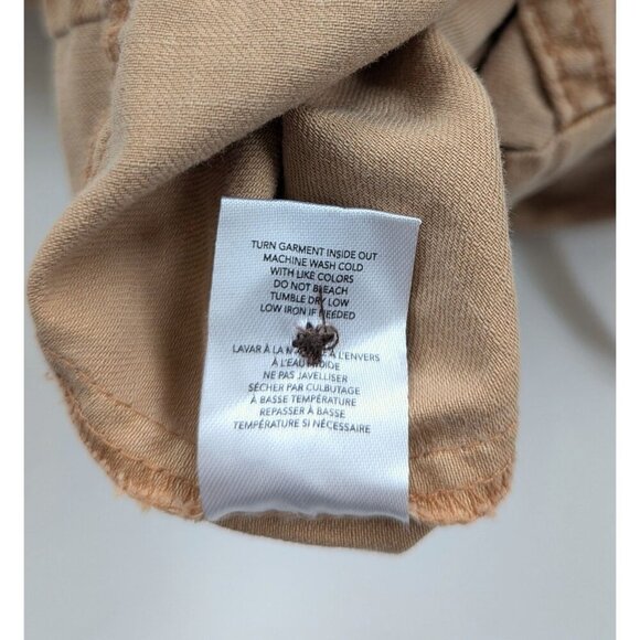 Oat New York Women's Utility Jumpsuit Cropped Leg Romper Size Small Tan - Picture 13 of 13